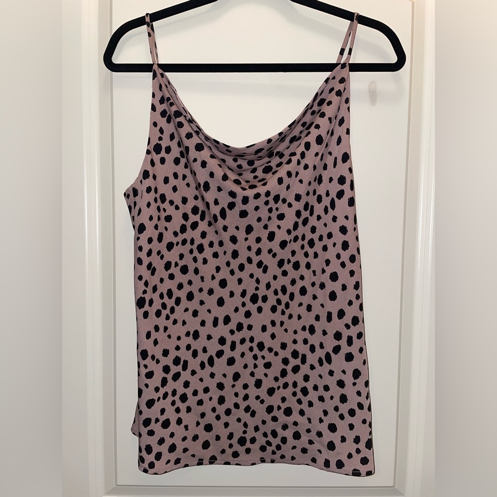 La Miel scalloped leotard print cami